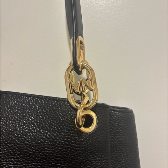Michael Kors Black Leather Tote Bag - Picture 6 of 9